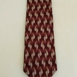 ZYLOS Platinum George Machado Tie Silk Burgundy